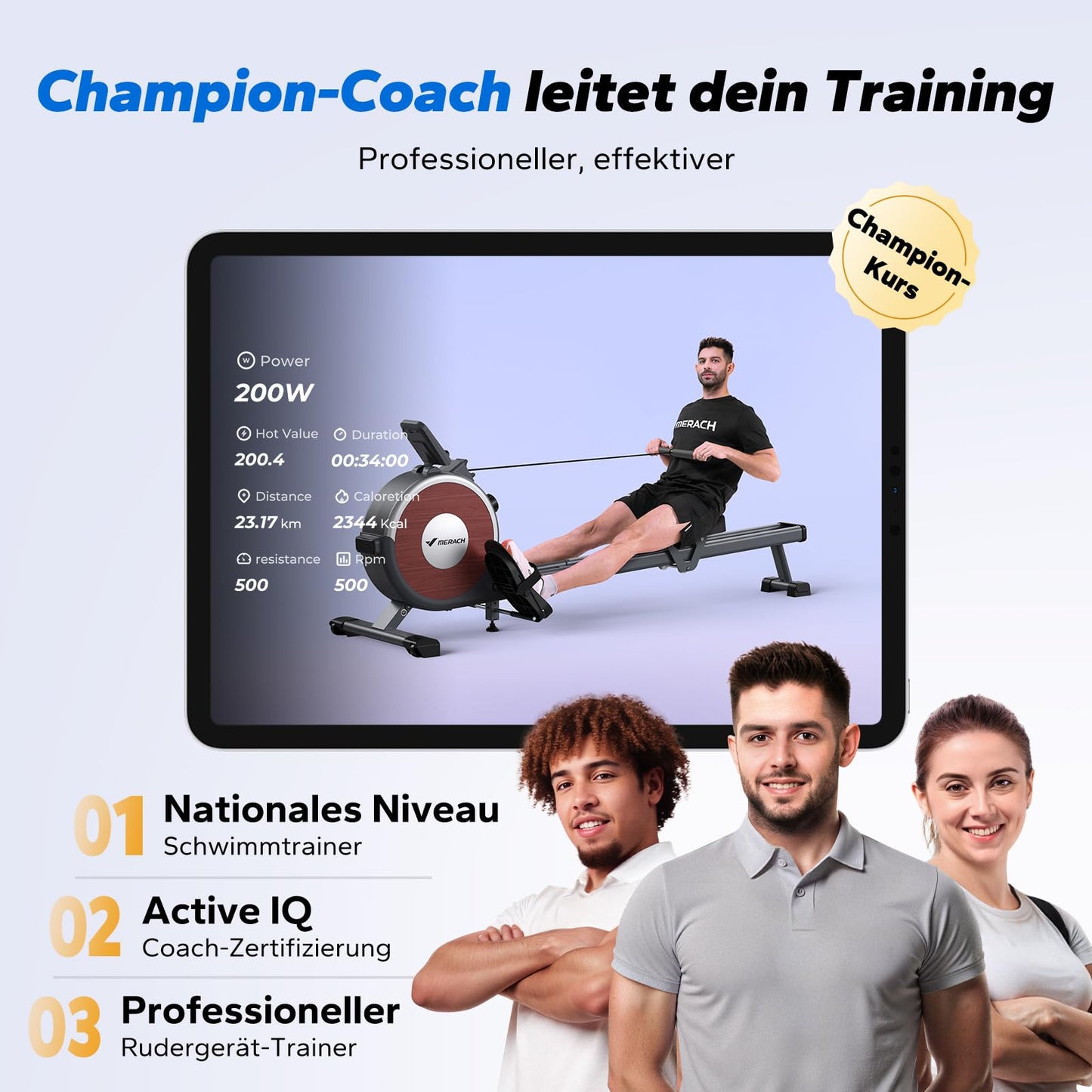 👉 Rudergerät Magnetisch, 16 Stufen, Leise & Stabil