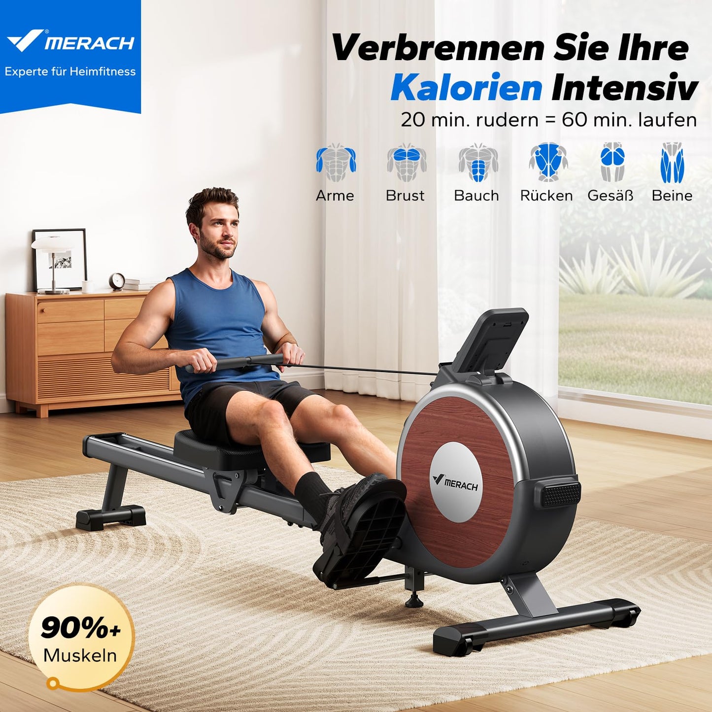👉 Rudergerät Magnetisch, 16 Stufen, Leise & Stabil