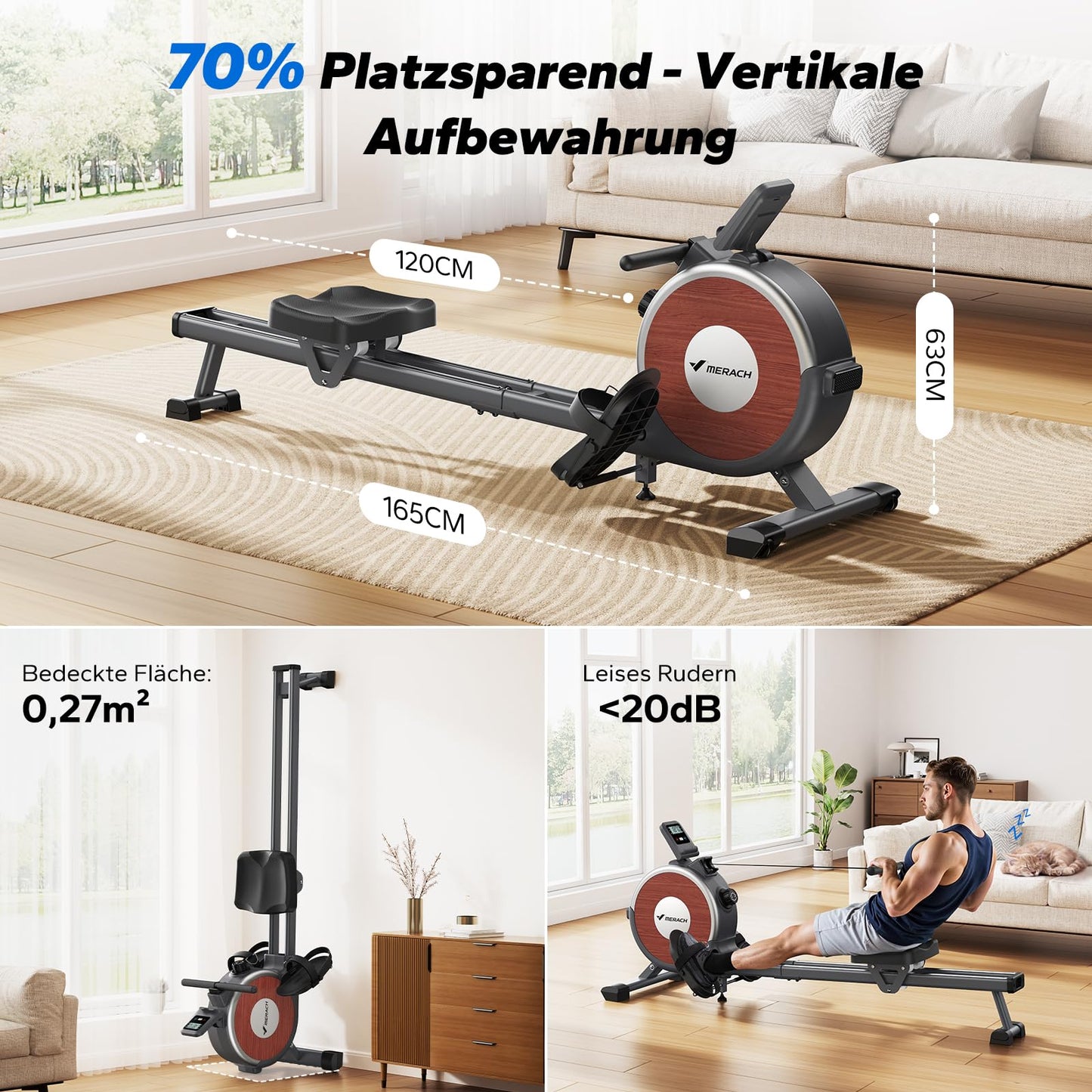 👉 Rudergerät Magnetisch, 16 Stufen, Leise & Stabil